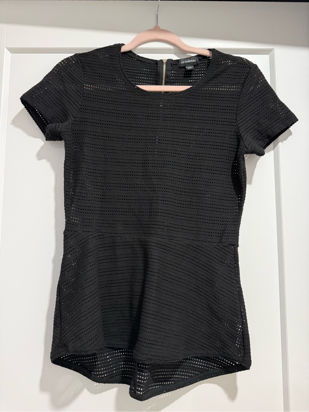 Le Chateau XS sheer peplum top